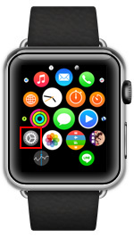 Apple Watchで設定アプリを起動する